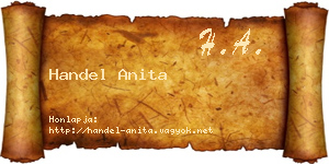 Handel Anita névjegykártya