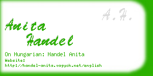anita handel business card